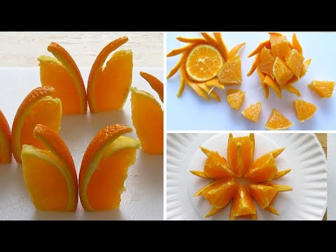 3 WAYS ORANGE Fruit Decorations