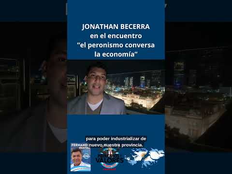 JONATHAN BECERRA , en el encuentro "El peronismo conversa la economìa" 14/4