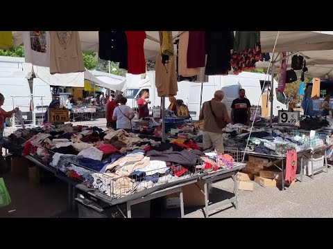 Wednesday Market In Gavardo Near Lago Di Garda Italy