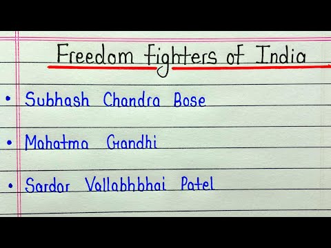 Name of Indian freedom fighters || 25 great freedom fighter of India