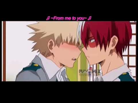 A kiss (🧡❤💙) (Bakutodo)