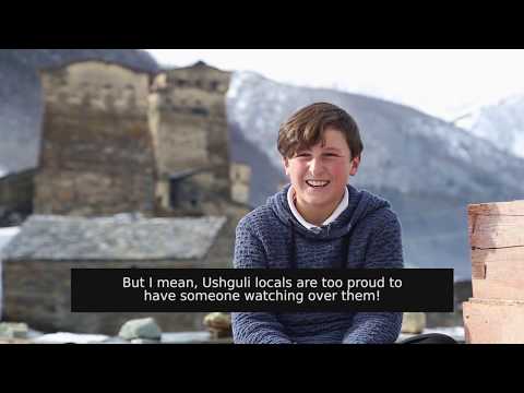 A 13 year old guide from Georgia's mountainous village Ushguli