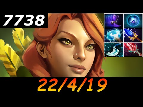 Dota 2 Windranger 7738 MMR 22/4/19 (Kills/Deaths/Assists) Ranked Full Gameplay