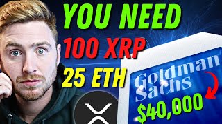 WHY YOU NEED 100 XRP Ripple 25 Ethereum or 1 Bitco