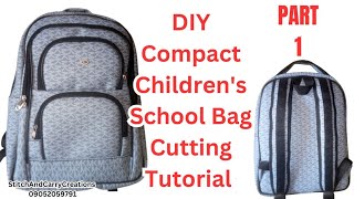 DIY Compact Children's School Bag Tutorial | Step-by-Step Guide l Backpack