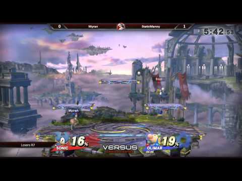 VS EVO Qualifier 5/16/15 - Losers R7 - StaticManny (Sonic) vs. Myran (Olimar) - Smash 4
