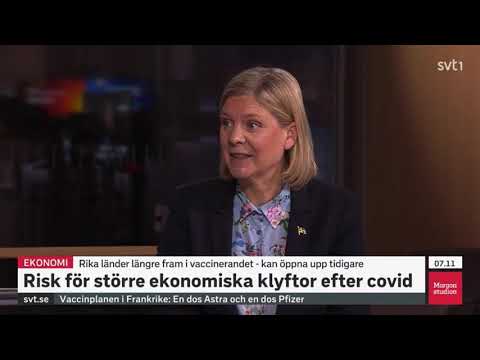 Magdalena Andersson (S) gästar morgonstudion för att prata om världsekonomin