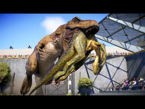T-REX vs CARNIVORES & HERBIVORES IN UK - Jurassic World Evolution 2