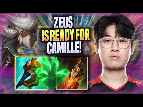 ZEUS IS READY FOR CAMILLE! - T1 Zeus Plays Camille TOP vs Fiora! | Season 2022