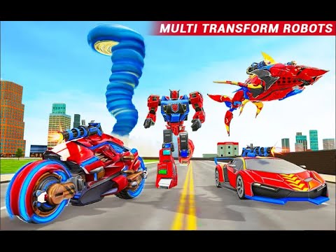 Shark Robot Car Game - Tornado Robot Bike Games 3d Gameplay #1 Game Hippo Studio