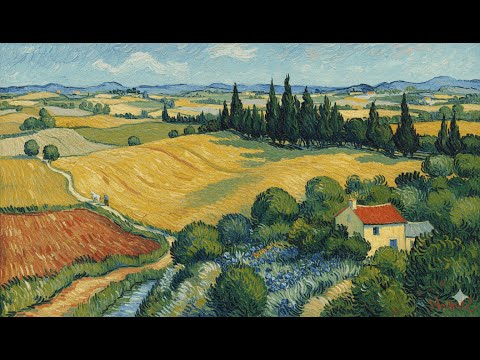 Visual of Van Gogh Aesthetics | Wheat And Cypress Fields [AI Music Video]