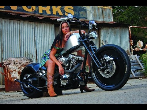 Old school custom Harley Davodson