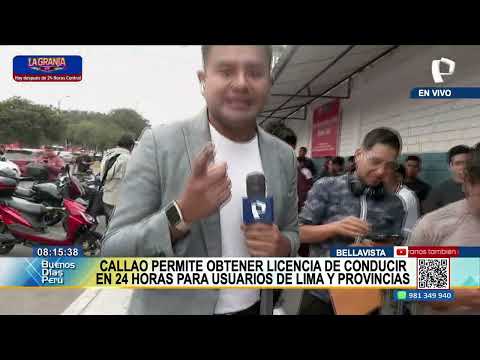 Callao permite obtener licencia de conducir en 24 horas para usuarios de Lima y provincias