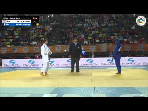 Barbara MATIC (CRO) Vs Gevrise EMANE (FRA) - Judo Grand Prix Samsun 2014 [-70kg]