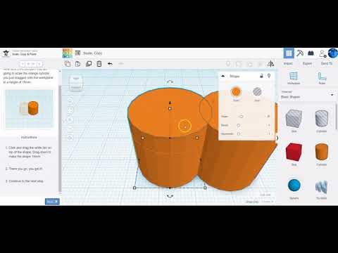 TinkerCAD Basics   Scale, Copy & Paste