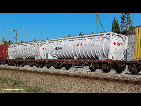 Comboios com contentores-Cisternas de Gás