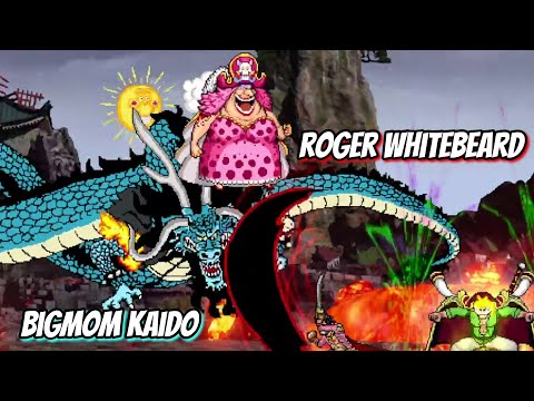 Shirohige Prime and Gol D Roger Vs Kaido and Big mom one piece fights / mugen