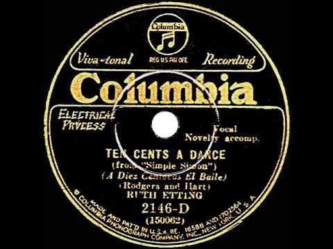 1930 HITS ARCHIVE: Ten Cents A Dance - Ruth Etting