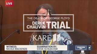 WATCH LIVE - Derek Chauvin trial: Prosecutors call MPD Medical Support Trainer Nicole Mackenzie