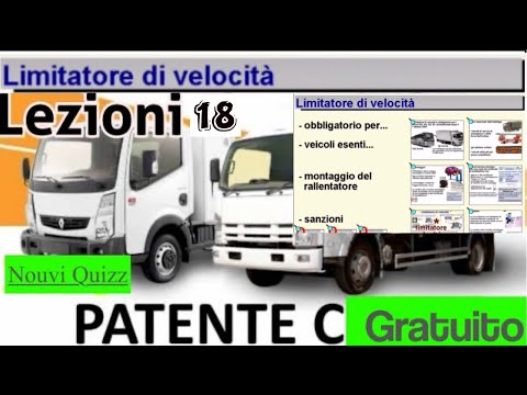 Patente C lezioni 18 Gratuito | Patente C c1 Nouvi Quizz | Limitatore di Velocità