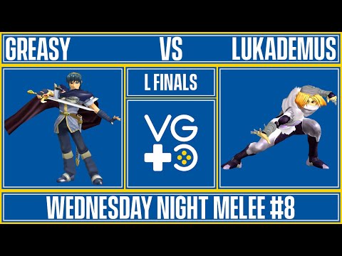 Wednesday Night Melee #8 - Losers Finals - Greasy (Marth) vs. Lukademus (Sheik)