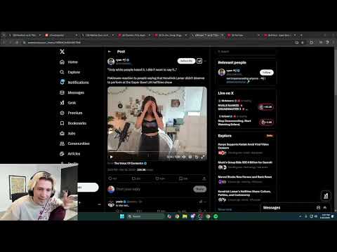 xQc Reacts to Pokimane's Kendrick Lamar Super Bowl Claim