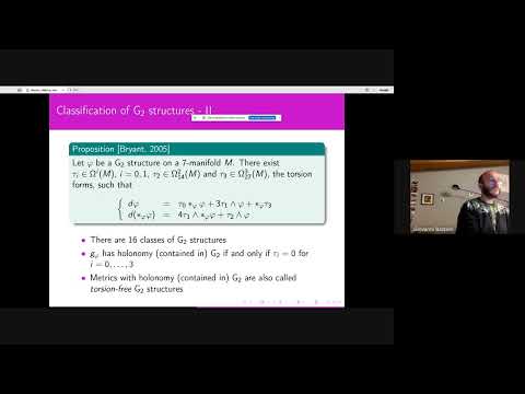 Webinar AmSur /AmSul-G2 structures on nilmanifolds and their moduli spaces-Giovanni Bazzoni