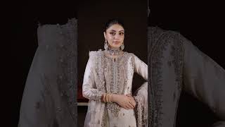 Hand Embroidered Pure Glass Silk Suit - Video 2
