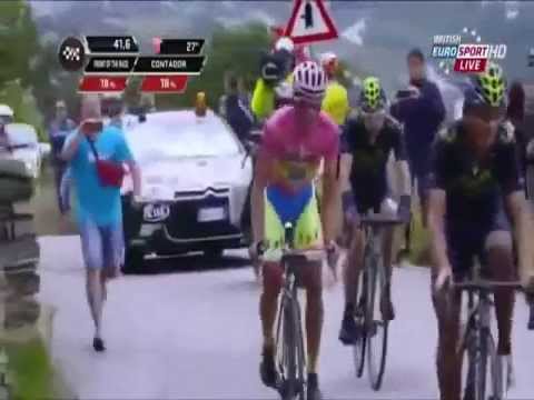 Contador Climb Giro 2015 Stage 16