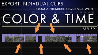 Export all clips in a PREMIERE Sequence w/ ALL of your COLOR & TIMING Choices in 2026