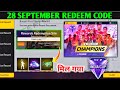 28 September Live Watching Redeem Code Free Fire Redeem Code Today How To Use Redeem Code FF