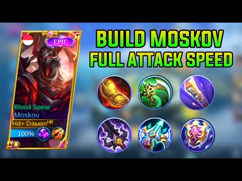 BUILD MOSKOV TERBARU 2023 FULL ATTACK SPEED, MELEBIHI ATK SPEED KARRIE - MLBB