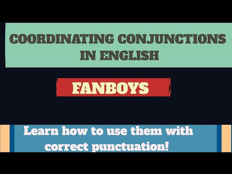 How to use coordinating conjunctions, coordinating conjunctions examples