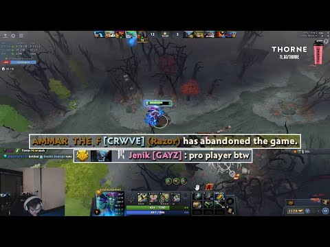 AMMAR Abandons the game at minute 12