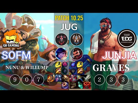 SN SofM Nunu & Willump vs EDG JunJia Graves Jungle - KR Patch 10.25