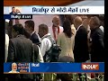PM Modi and French President Emmanuel Macron inaugurate the Solar Power Plant in Mirzapur