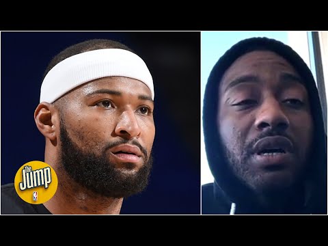 John Wall reacts to Boogie Cousins being off Rockets, talks giving aid to Texas families | The Jump