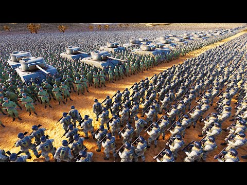 400,000 Modern US Army VS 4 Million WW2 US Army! - Ultimate Epic Battle Simulator 2 UEBS 2