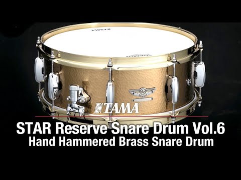 TAMA STAR Reserve Vol.6 Hand Hammered Brass Snare Drum (TBRS1455H).