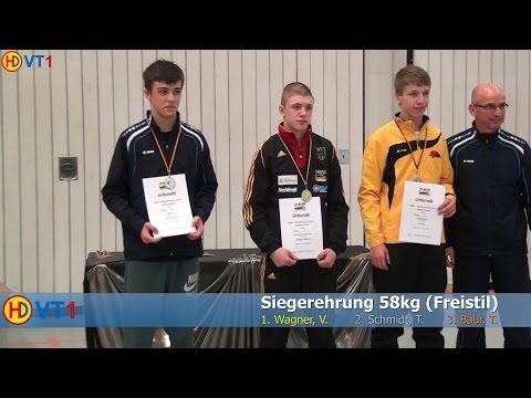 DRB Sichtungsturnier Kadetten Siegerehrung 58kg (Freistil)