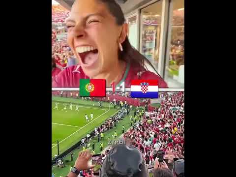 Celine Goes Crazy Watching Portugal vs Croatia 🤯