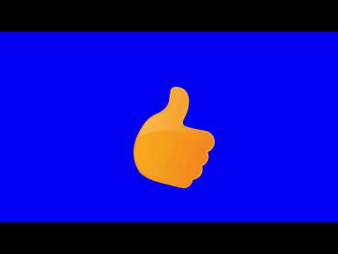 THUMBS UP WITH DING SOUND EFFECT BLUE SCREEN