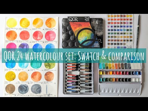 QoR by Golden 24 Watercolour Paint Tube Set: Unboxing, Swatch, Review & Comparison