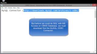 CBMS Tutorial: 09 Microsoft Access   Installing ODBC Connector and Linking to StatSim MySQL