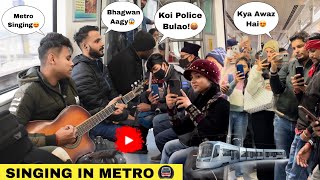 Singing Hindi Love Songs Mashup In Metro🚇 | Impressing Girls Reactions😍 Prank In Public | Jhopdi K