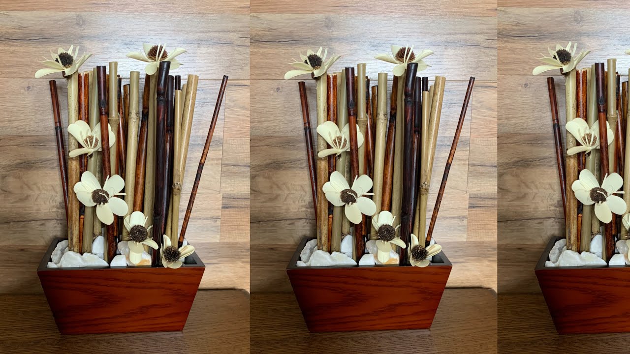 haz un bonito arreglo con Bambú/DIY/Sharis Diaz