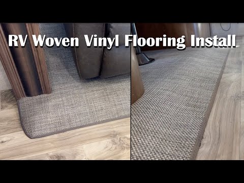 RV Slide Out "Woven" Vinyl Flooring Install (Carpet Replacement)  |  Easy DIY Upgrade