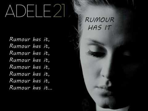 RUMOUR HAS IT - Adele - WITH LYRICS.