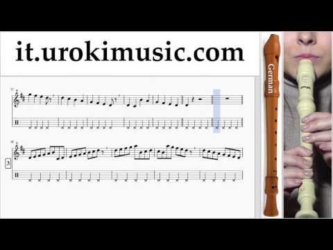 Corso di Flauto Dolce G. Avicii - Wake Me Up Tablature Tab Parte#1 um-a276