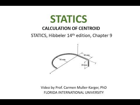 STATICS, Example 9.11 Centroid of composited figure - wire